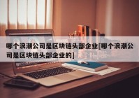 哪个浪潮公司是区块链头部企业[哪个浪潮公司是区块链头部企业的]